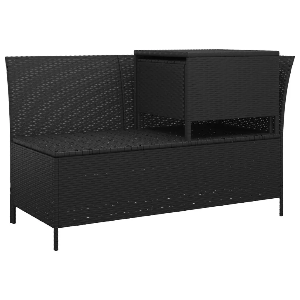 4 Piece Garden Lounge Set Outdoor Furniture Poly Rattan Black