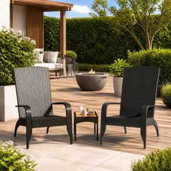 Enjoy Comfort with Our Black Adirondack Chair Outdoors