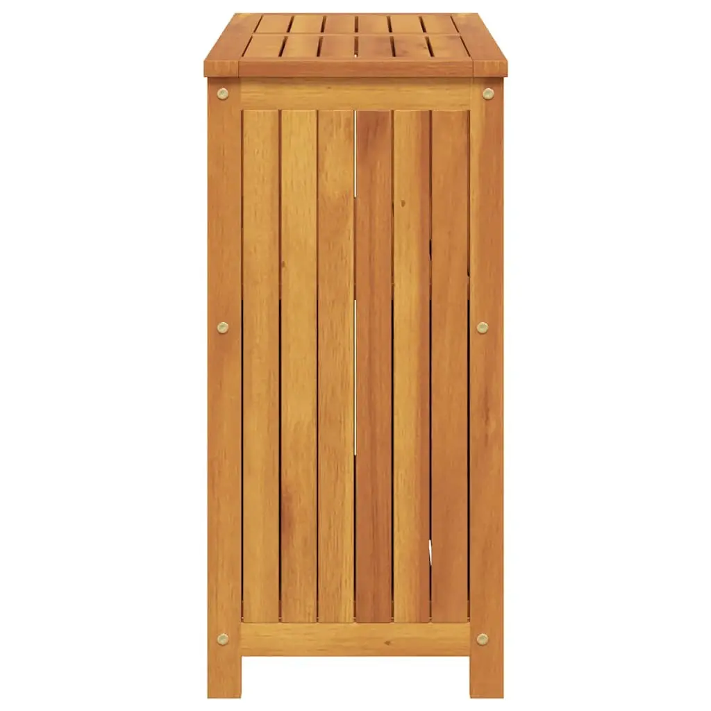 Garden Console Table Solid Acacia Wood 80x35x75cm Outdoor Storage Furniture