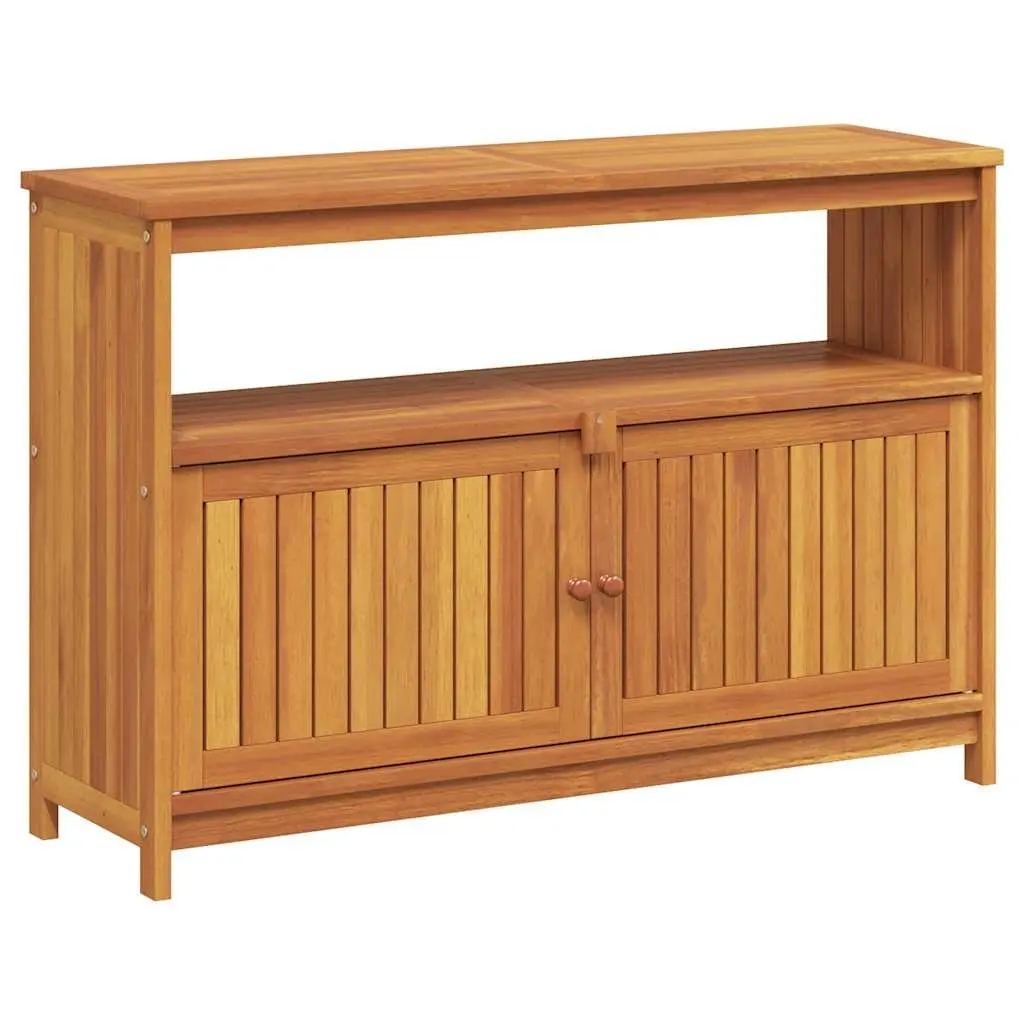 Garden Console Table 110x35x75cm Outdoor Storage Furniture Solid Wood Acacia