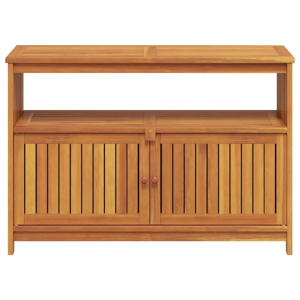 Garden Console Table 110x35x75cm Outdoor Storage Furniture Solid Wood Acacia