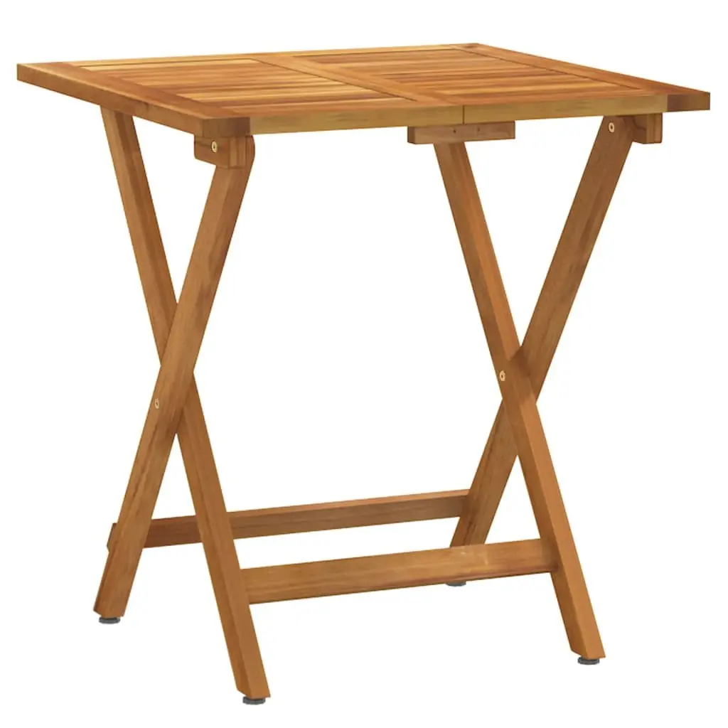 Folding Bistro Set Solid Acacia Wood 3 Piece Outdoor Garden Dining Furniture