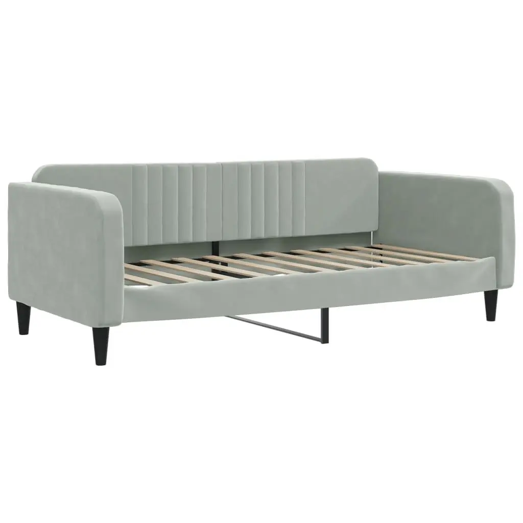 Daybed with Trundle and Drawers Storage Sofa Bed Grey 90x190 cm Guest