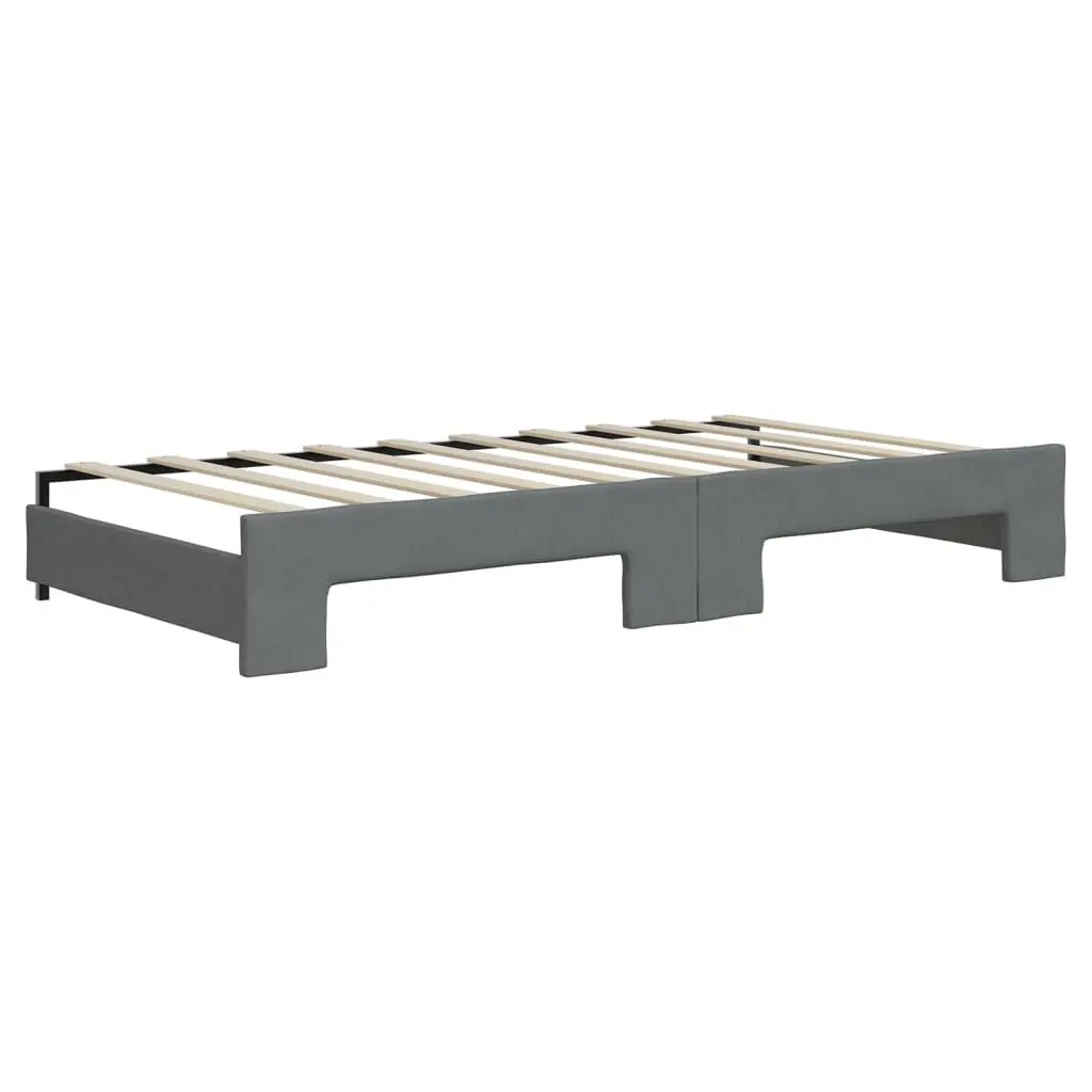 Daybed with Trundle Sofa Bed Grey 90x190 cm Modern Living Room Furniture