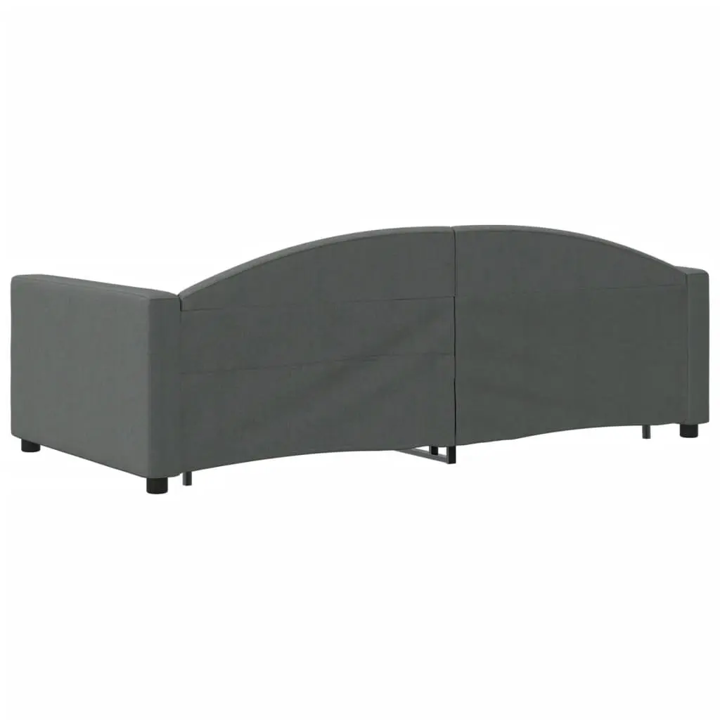 Daybed with Trundle Sofa Bed Grey 90x190 cm Modern Living Room Furniture