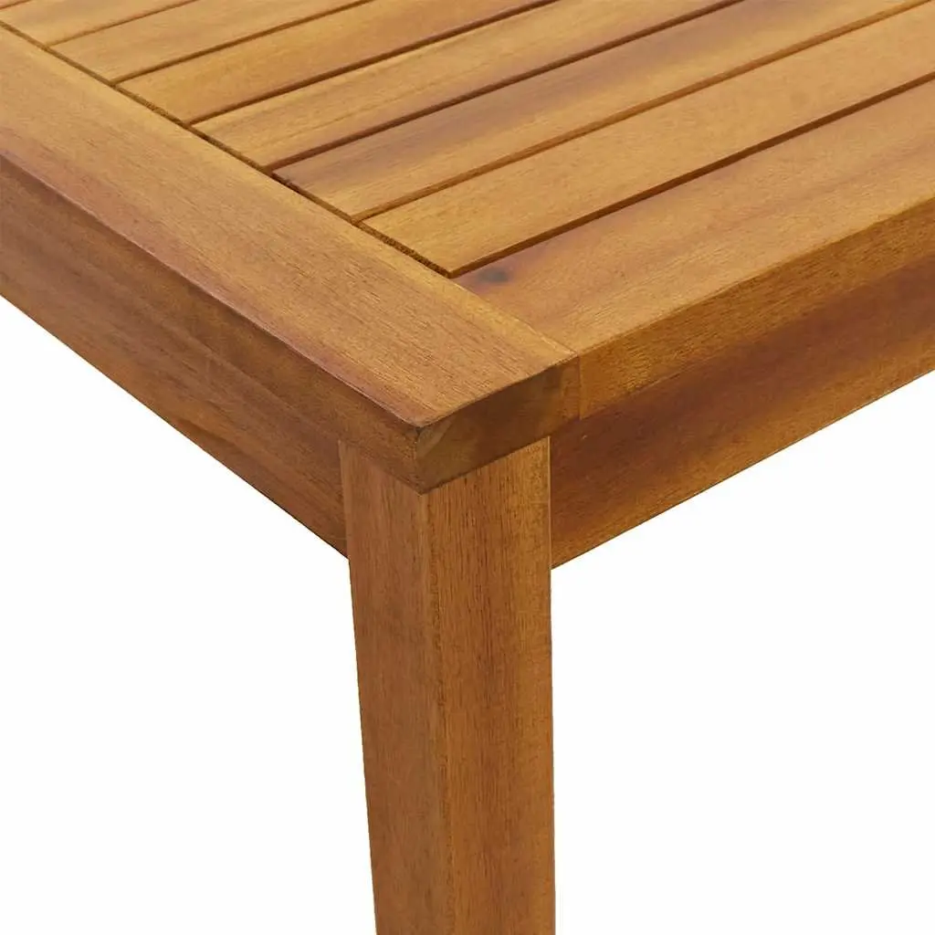 Solid Acacia Wood Garden Dining Table Outdoor Patio Furniture Brown 110x55x67cm