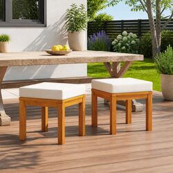 Your Outdoor Comfort: Stools with Cushions Set of 2