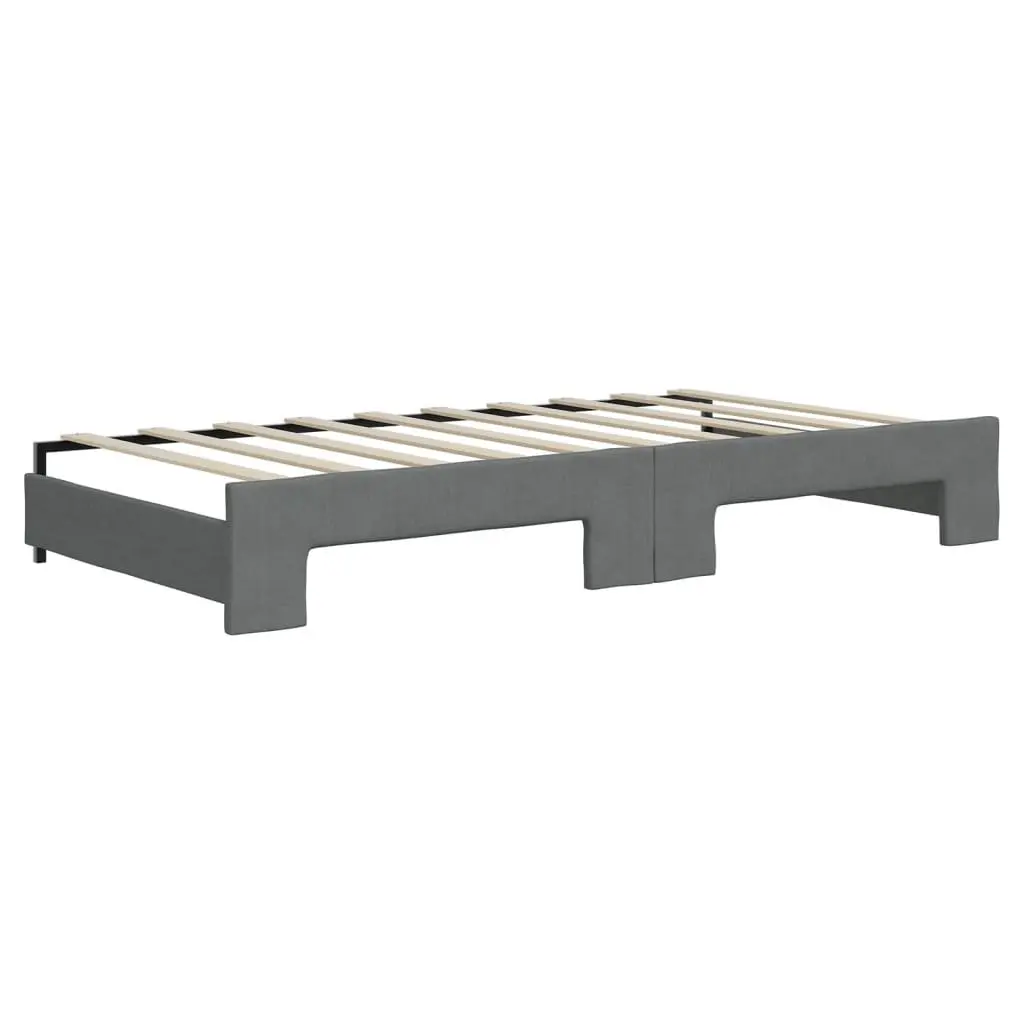 Daybed with Trundle and Storage Drawers Grey