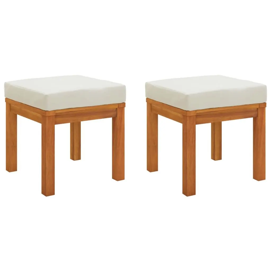 Outdoor Dining Set 3 Piece Patio Garden Furniture Wooden Table Chairs Cushions