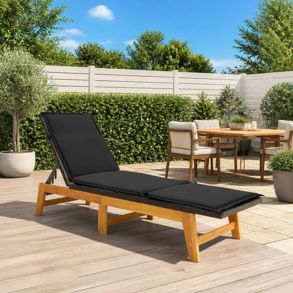 Sun Lounger with Side Table