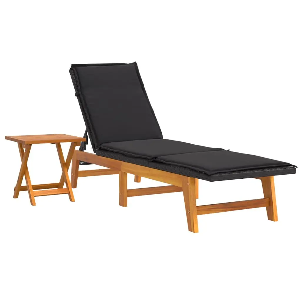 Sun Lounger with Side Table