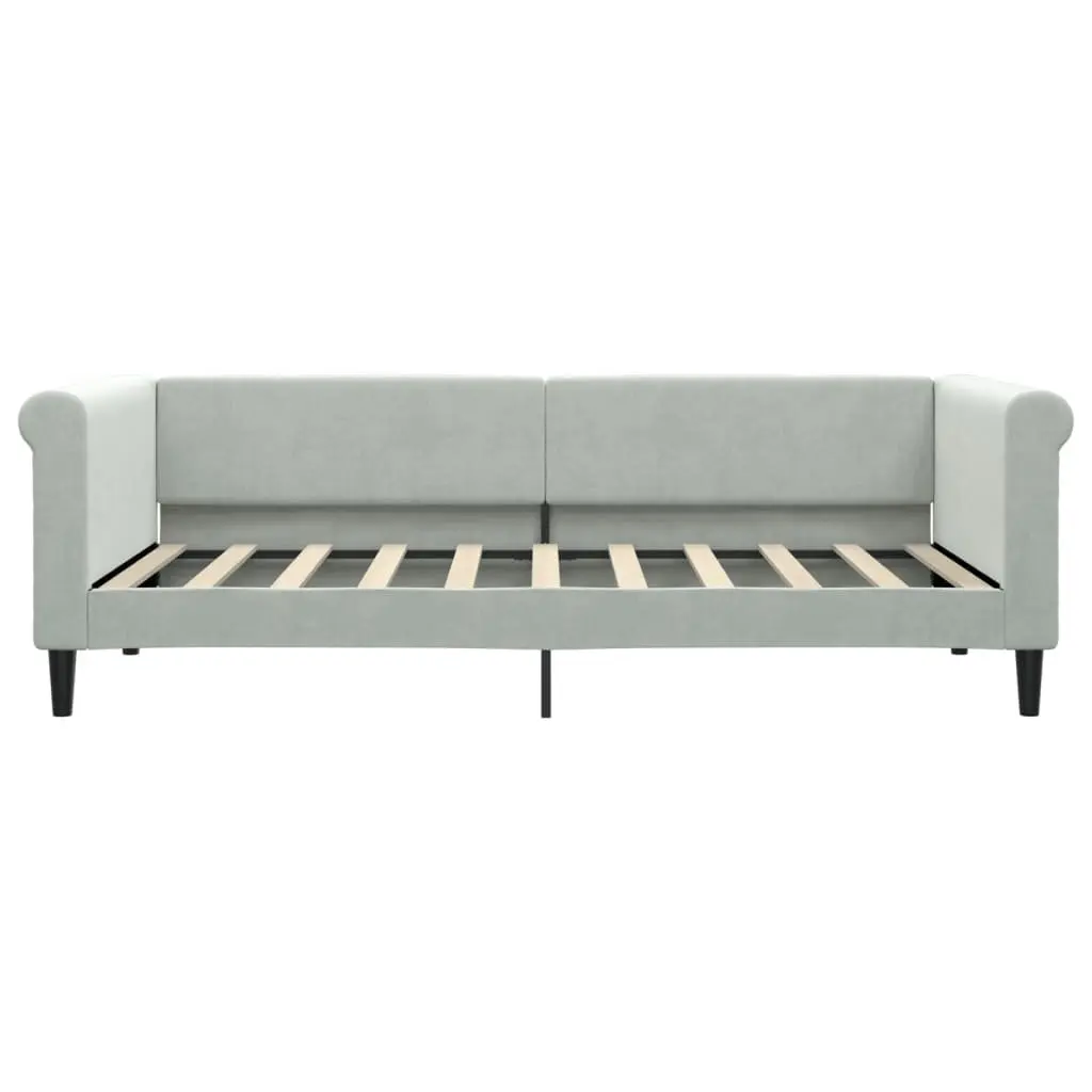 Daybed with Trundle and Storage Drawers Grey 90x190 cm Sofa Bed Frame