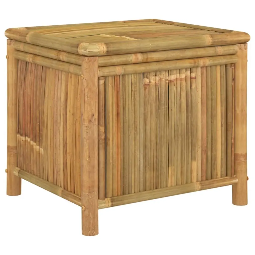 Bamboo Storage Box Outdoor Garden Chest Bench Brown 60x52x55cm