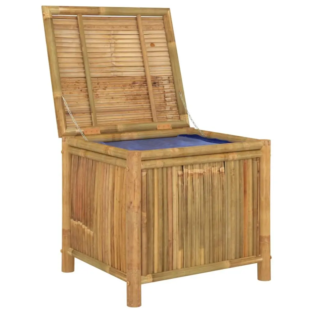 Bamboo Storage Box Outdoor Garden Chest Bench Brown 60x52x55cm