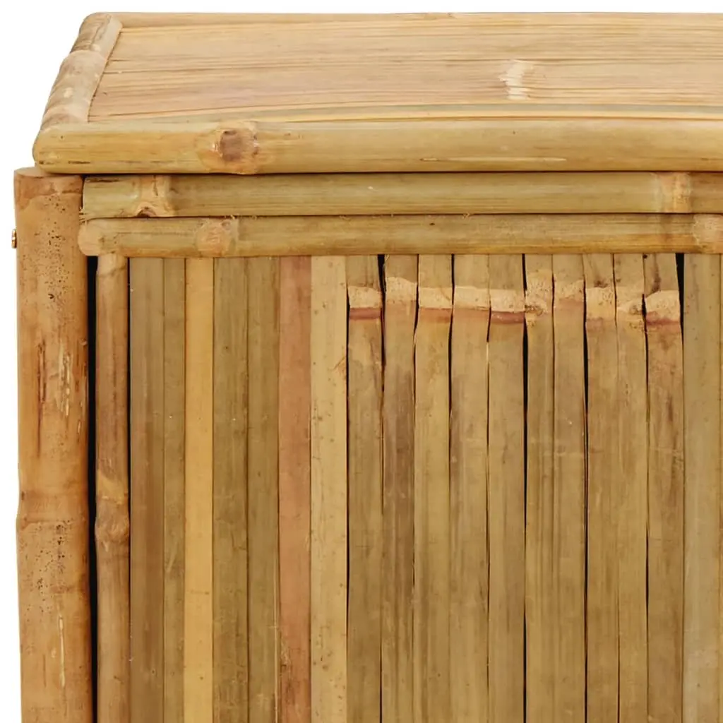 Bamboo Storage Box Outdoor Garden Chest Bench Brown 60x52x55cm