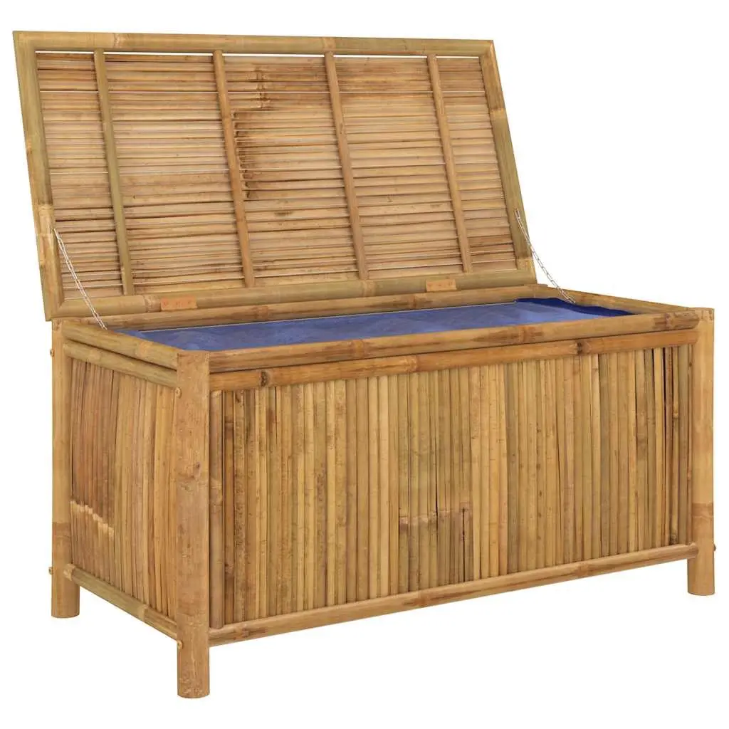 Garden Storage Box 110x52x55cm Bamboo Outdoor Bench Chest Deck Tool