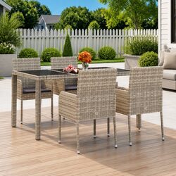 Your Outdoor Comfort: 4-Piece Garden Chair Set with Cushions