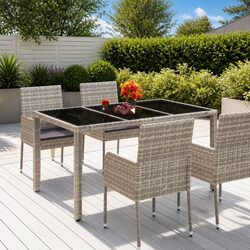 Your New Grey Poly Rattan Garden Table Awaits