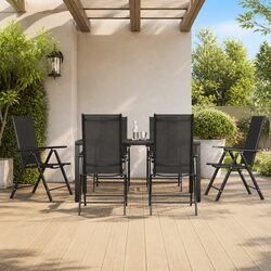 Enjoy Outdoor Gatherings with Our 7 Piece Black Dining Set