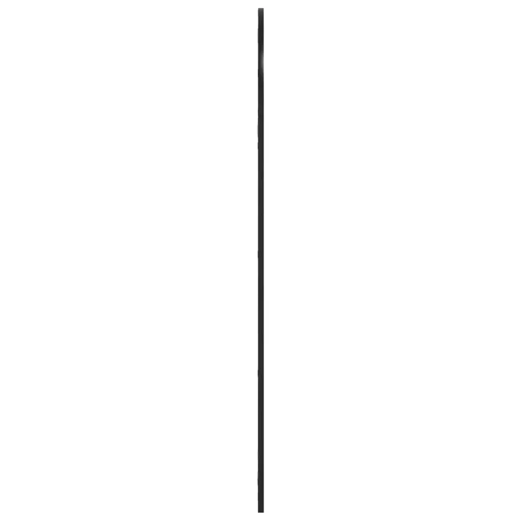 Wall Mirror Minimalist Black Arch Iron Frame 60x130 cm