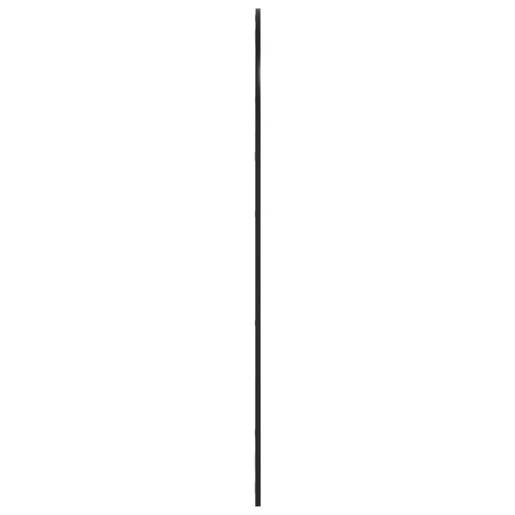 Arch Wall Mirror Black Iron Frame 80x140cm Glass Surface Minimalist Decor