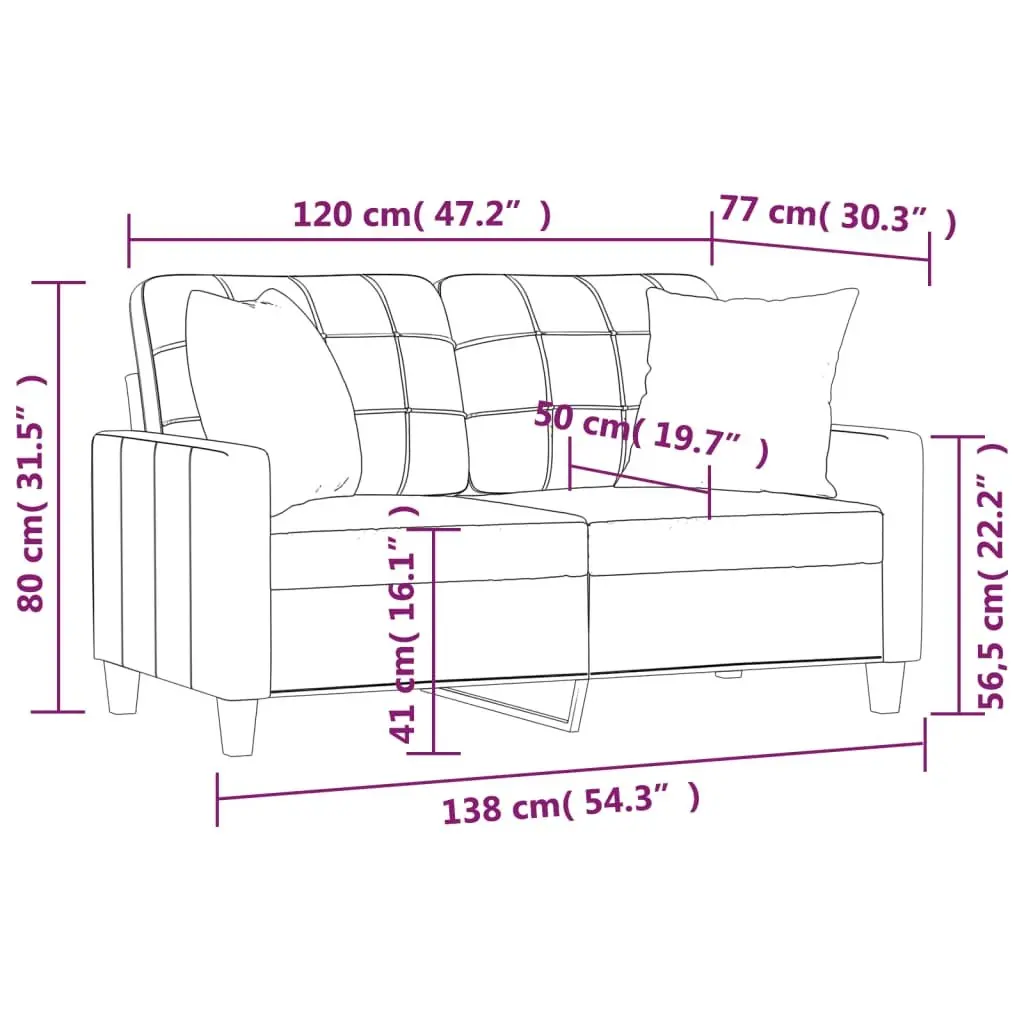 2-Seater Sofa in Cream