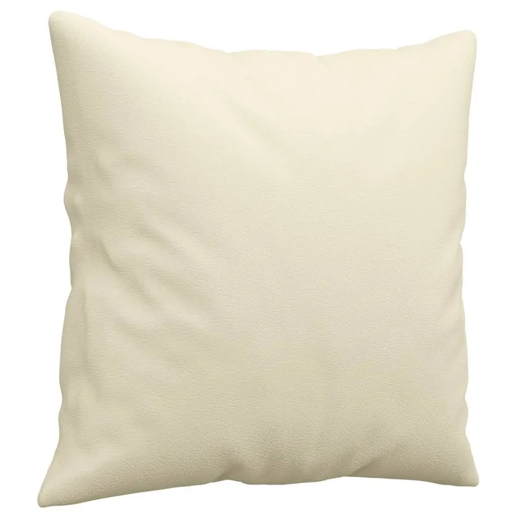 3-Seater Sofa in Cream Faux Leather