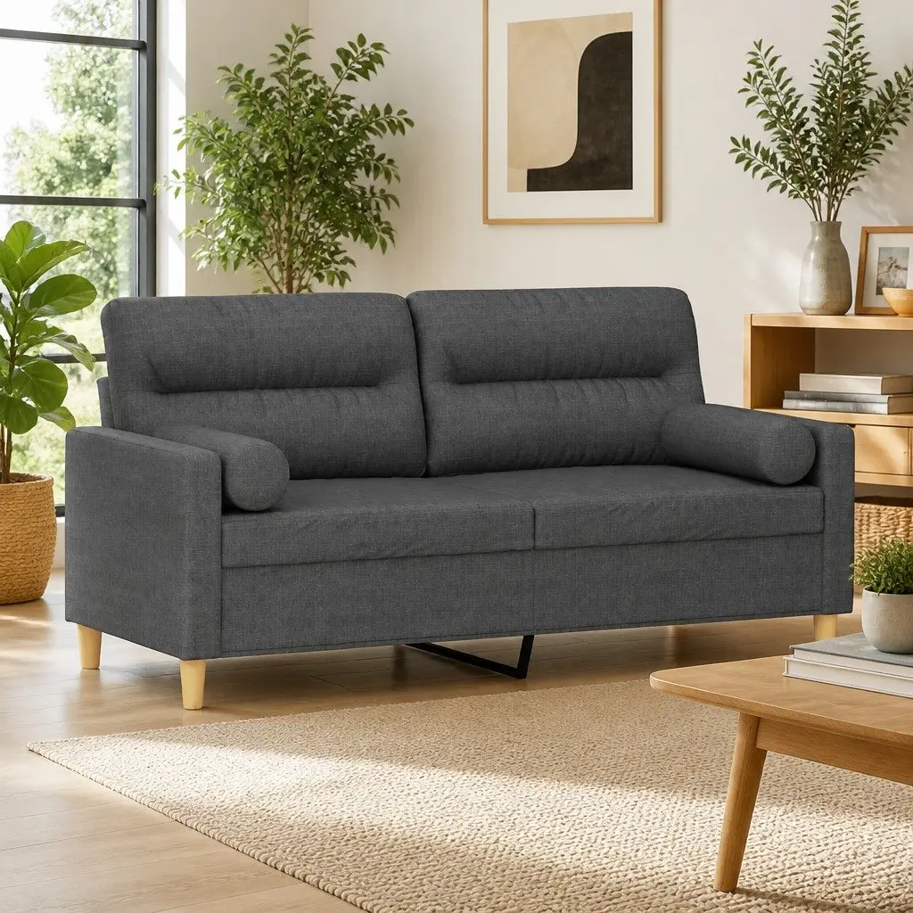 Grey 2-Seater Sofa 140cm