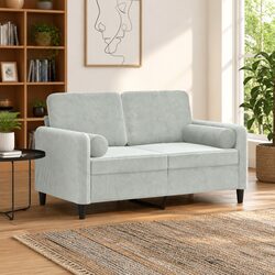 Your Ideal 2-Seater Sofa - Grey Velvet Comfort