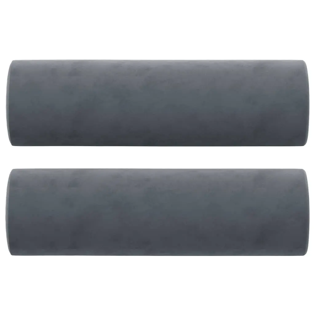2-Seater Sofa Grey Velvet Modern Design Lounge Couch Living Room Furniture