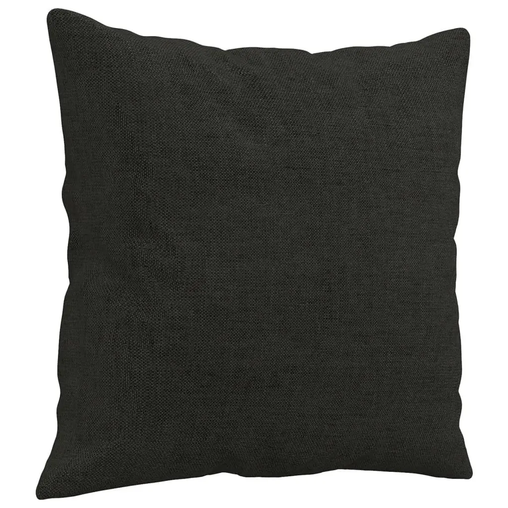BlackFabricModern2SeaterSofa140cmwithComfortablePillows