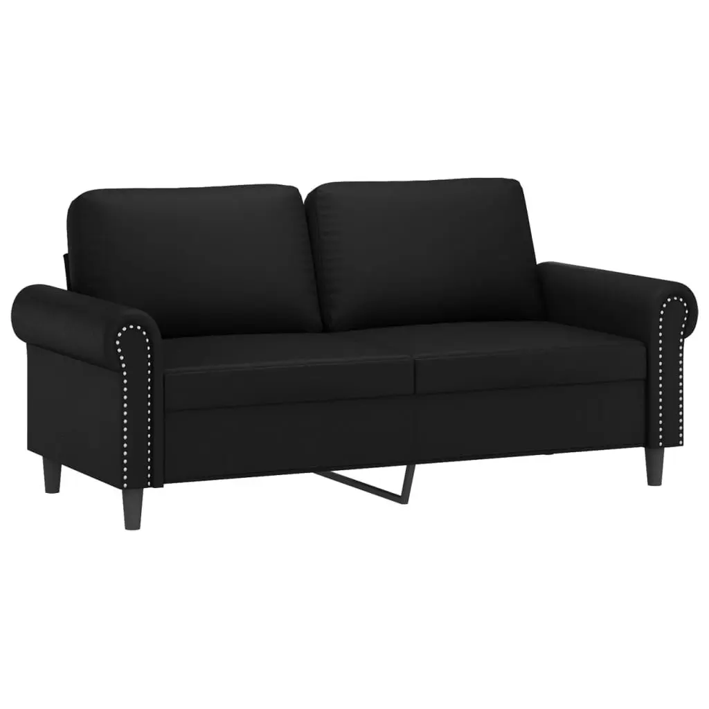 2-Seater Sofa with Throw Pillows