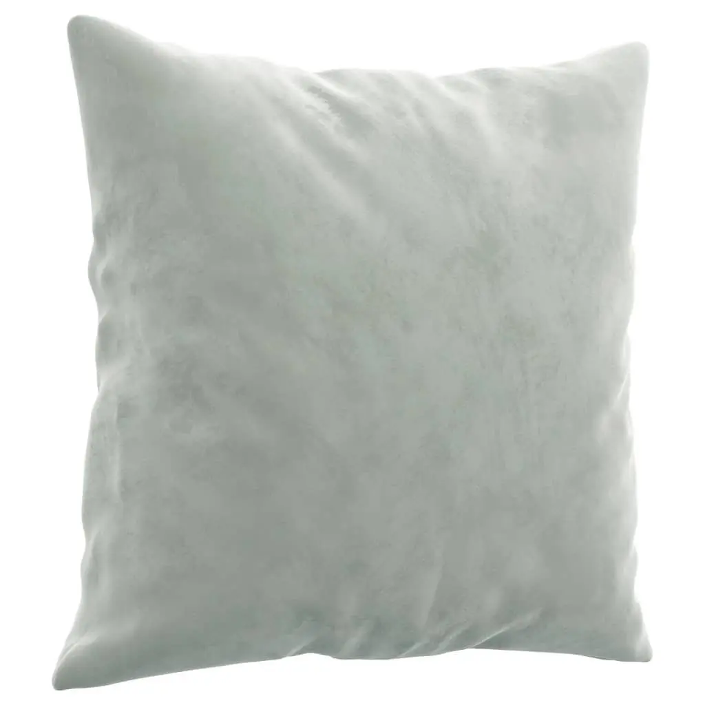 3 Seater Lounge Sofa Light Grey Velvet 180cm with Cushions