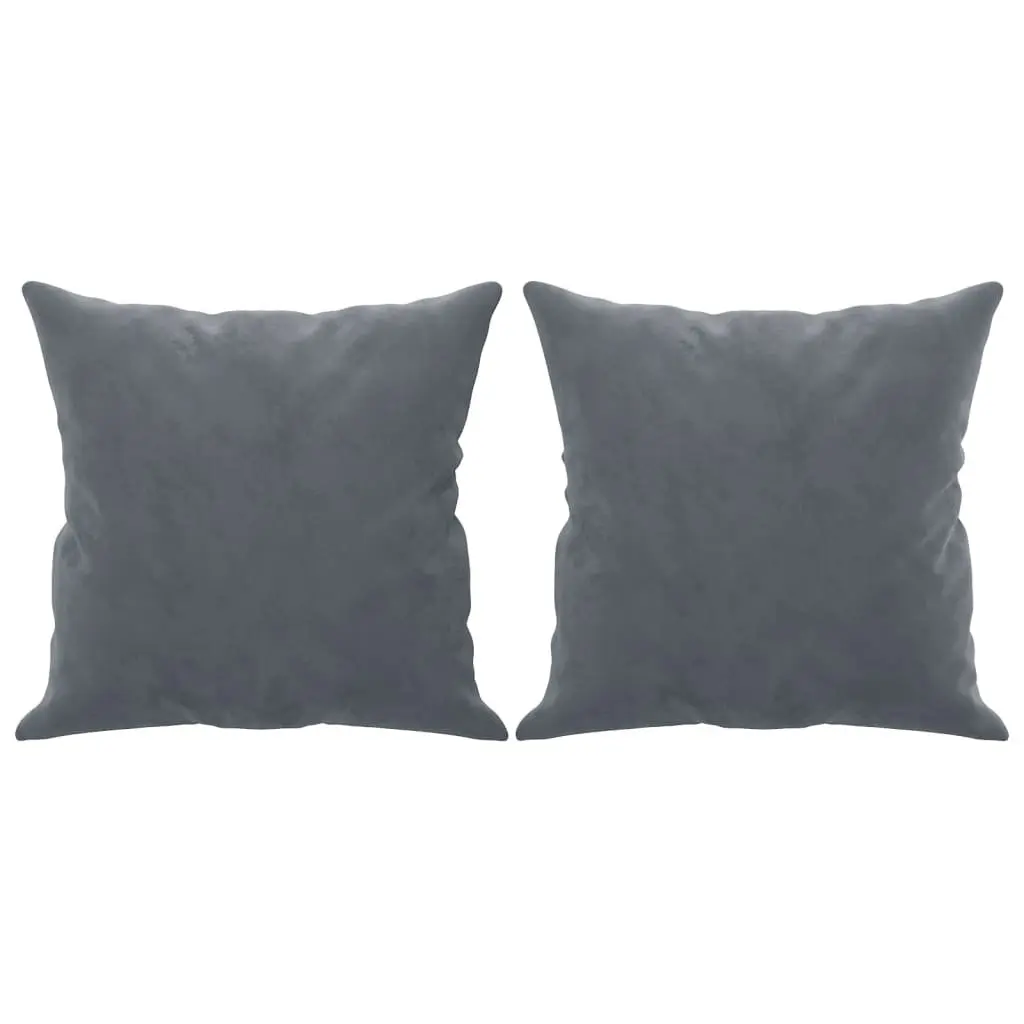 3-Seater Sofa Modern Velvet Upholstery Grey 180cm