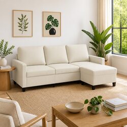 Enjoy Your Space with a 3-Seater Sofa and Footstool