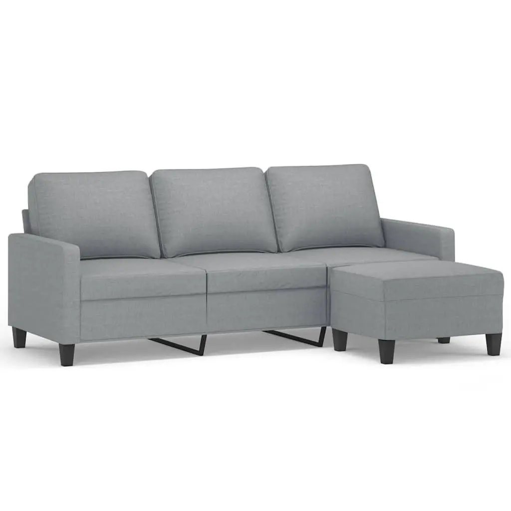 3-Seater Sofa with Footstool