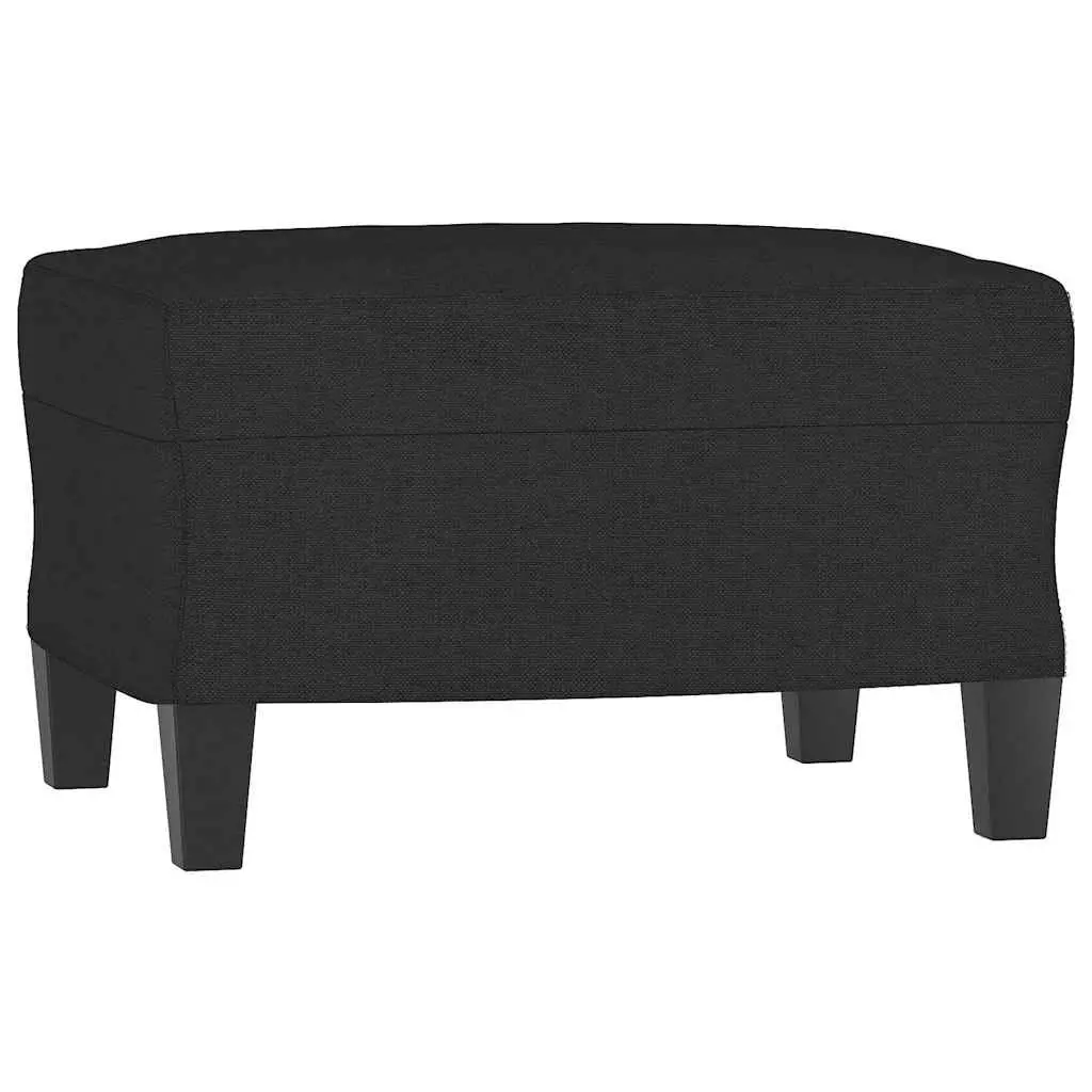 Black Sofa Chair and Footstool