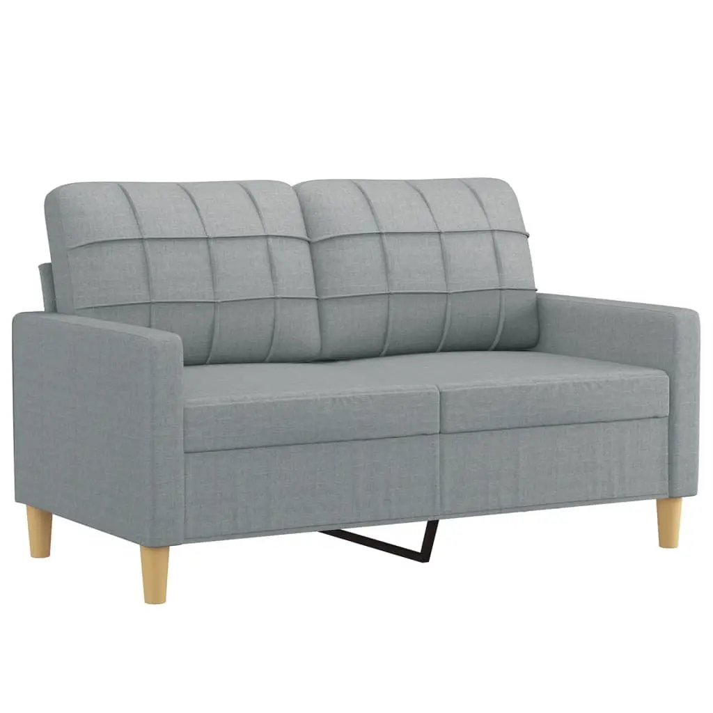 3 Piece Sofa Set Grey Fabric Lounge Suite Comfortable Living Room Furniture