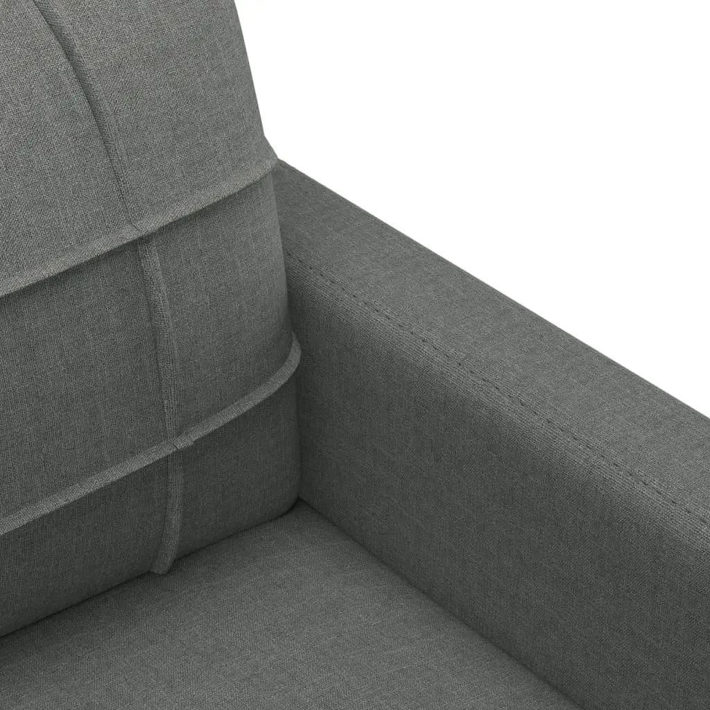 3-Piece Sofa Set in Grey Fabric