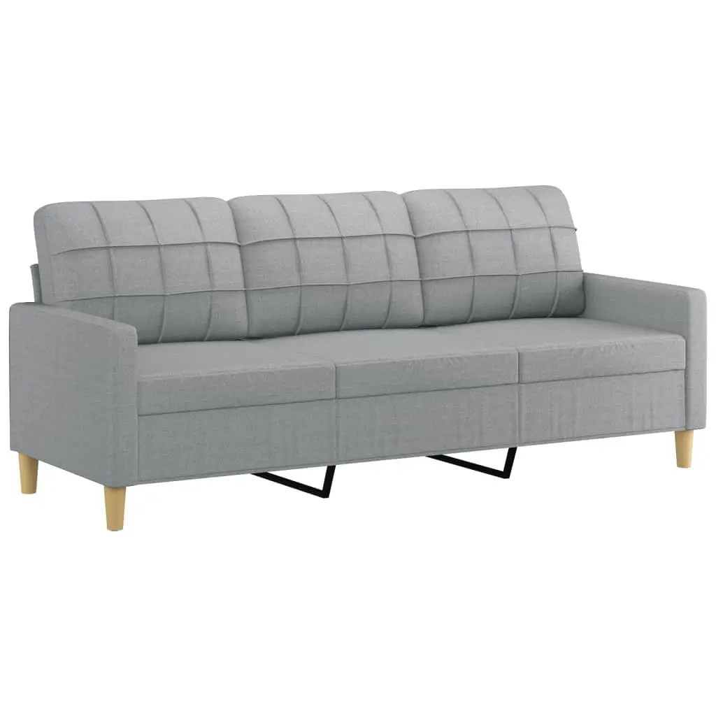 4 Piece Grey Fabric Sofa Set