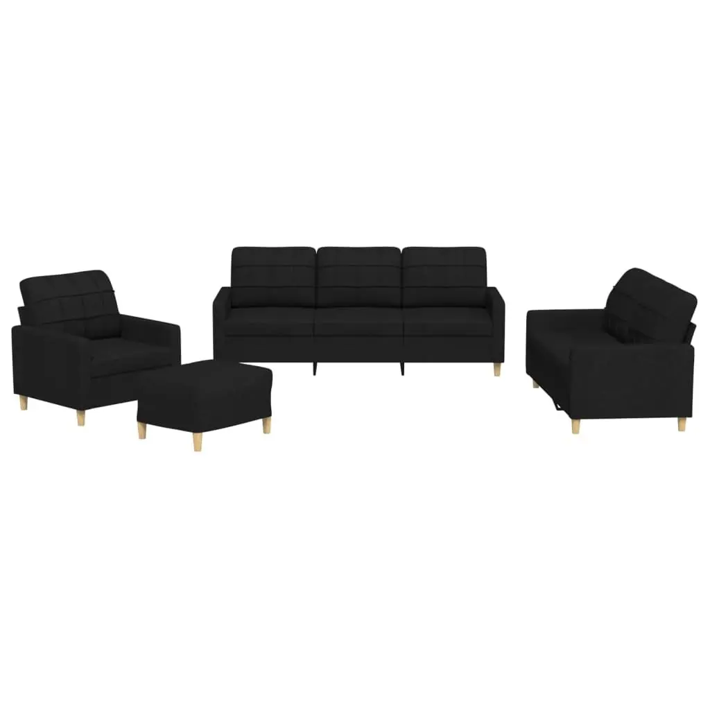 4 Piece Sofa Set with Cushions