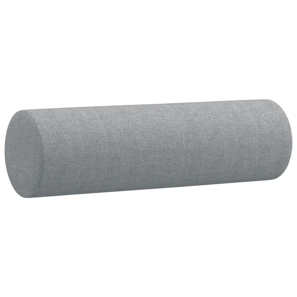 Grey Fabric Lounge Suite 4 Piece Set with Ottoman Footstool and Pillows