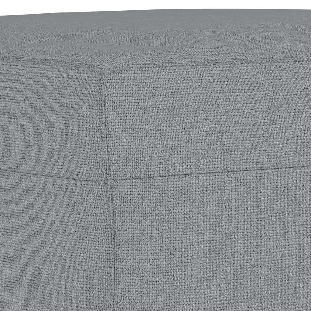 Grey Fabric Lounge Suite 4 Piece Set with Ottoman Footstool and Pillows