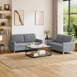 Your Perfect 2-Piece Grey Sofa Set Awaits You