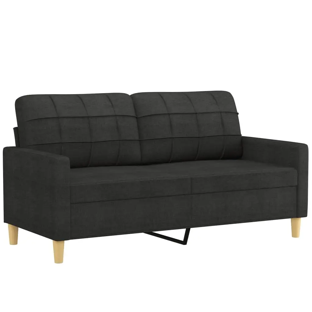 3 Piece Black Sofa Set