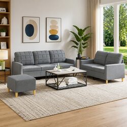 Your New Favorite 3 Piece Sofa Set in Grey