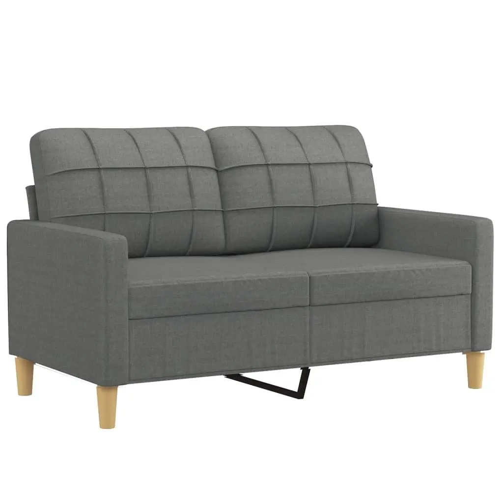 3 Piece Sofa Set Grey Fabric Living Room Lounge Seating