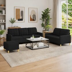 Friendly 3 Piece Sofa Set with Cushions for Your Home