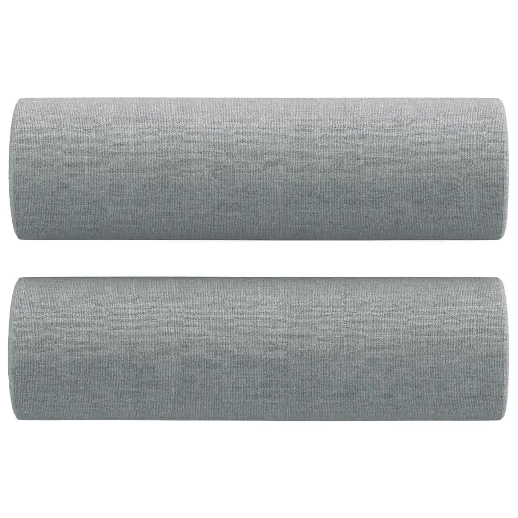 Grey Fabric Sofa Set 2 Piece Couch Lounge Suite with Pillows