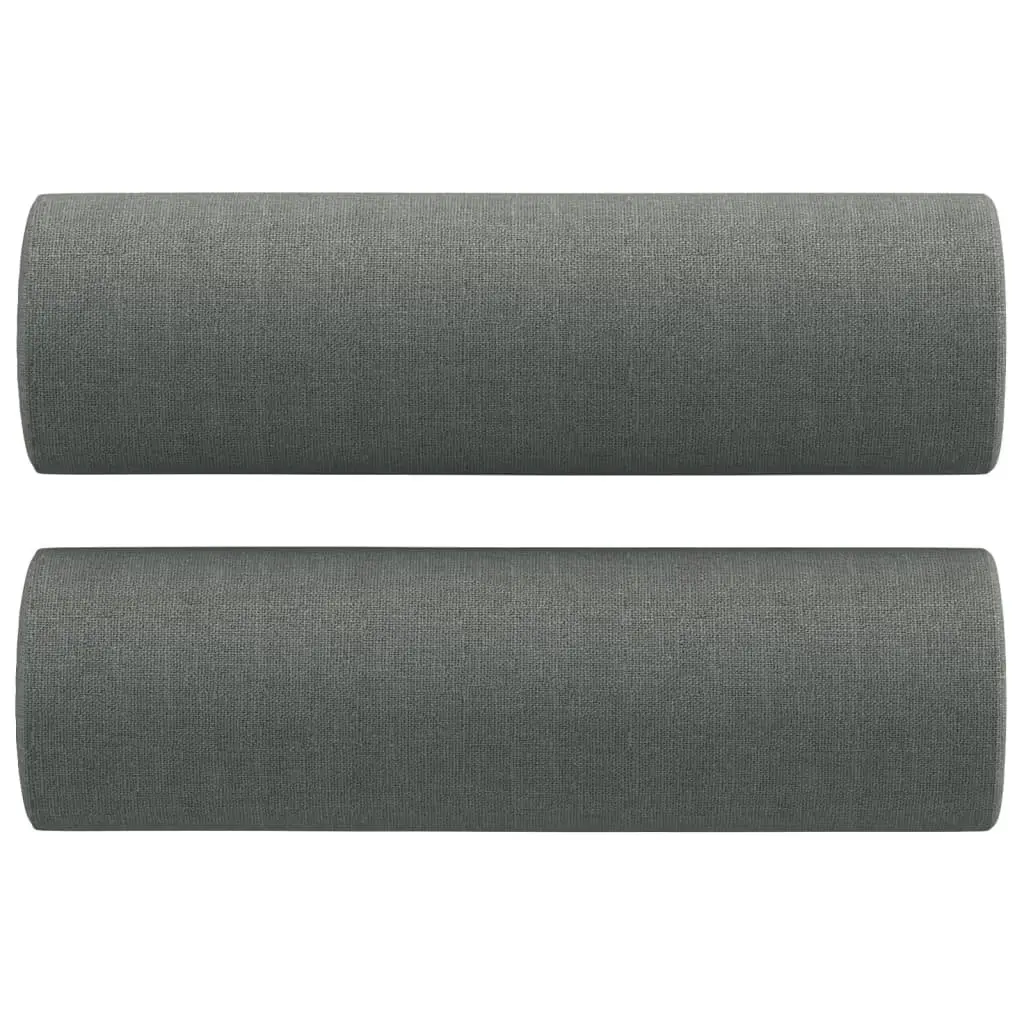 2 Piece Sofa Set Grey Fabric Couch Lounge Suite with Pillows Living Room